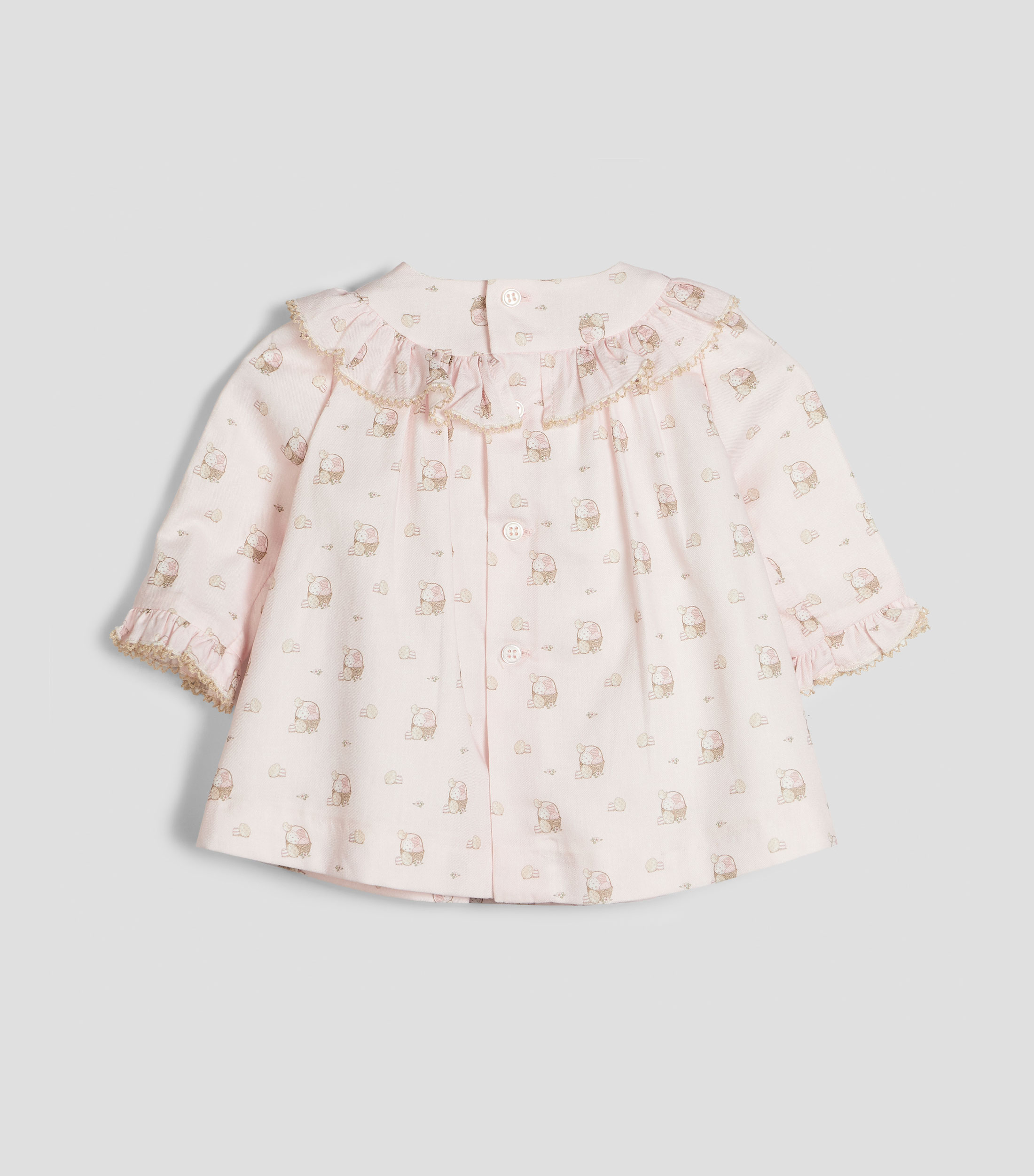 Vestido estampado manga larga Bebé